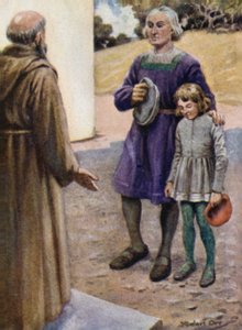 Columbus and His Son Diego at the Gate of the Convent